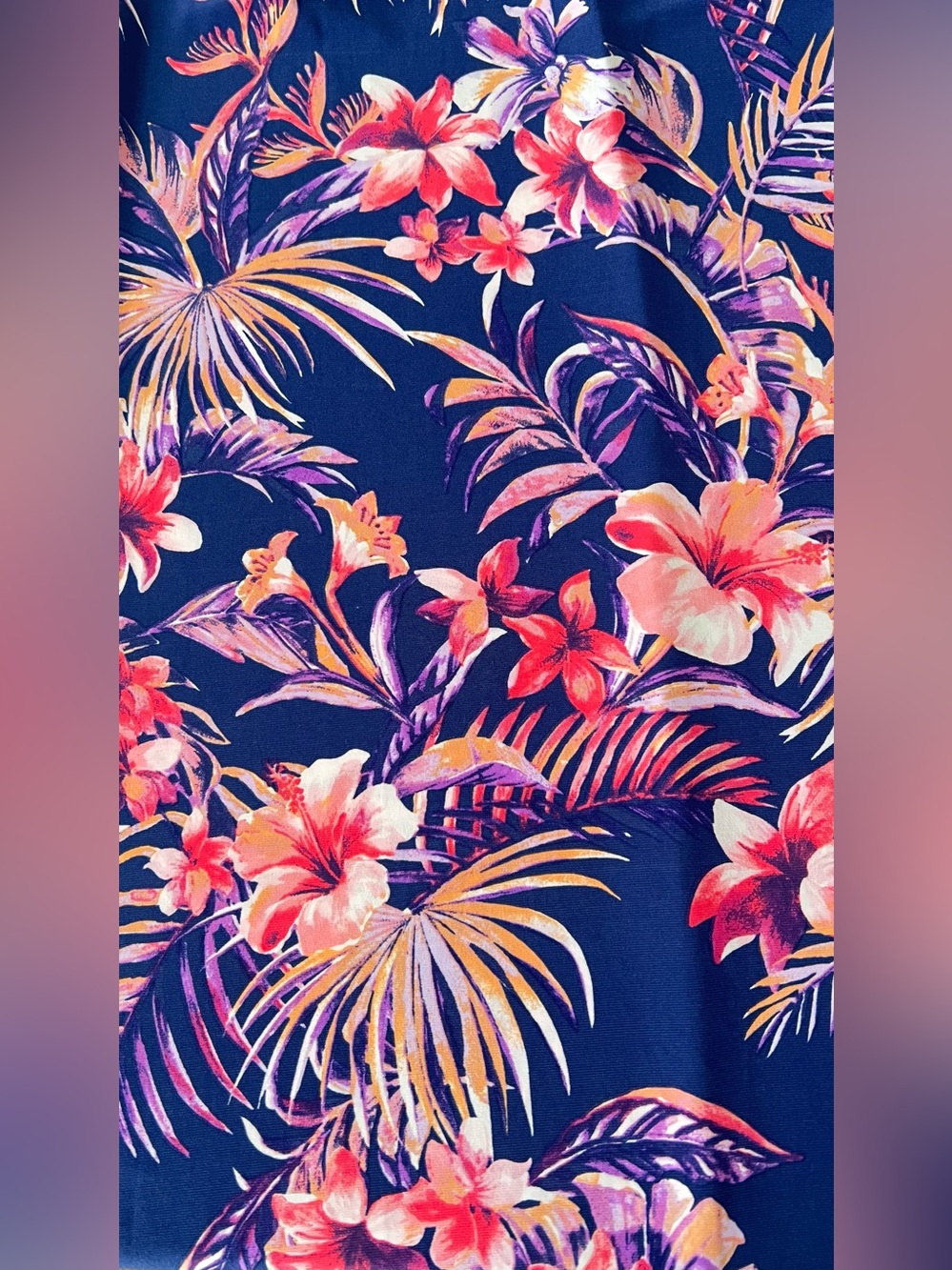 Tori Richard Tropical Floral Dress XS Racerback Blue Pink Shift - Picture 9 of 11